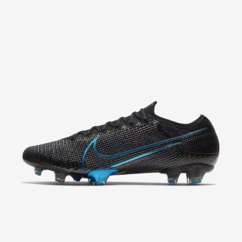 Nike Mercurial Vapor 13 Elite FG - Férfi Focicipő - Fekete/Fekete/Sötét Szürke/Kék